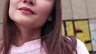 German Scout - Half Asia Latina Allison Sweet Pick up for Hard Casting Fuck