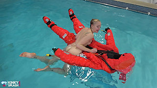 Naked and Horny on My Inflatable Submarine Girl