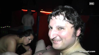 Deepthroat gangbang with cum bitch Aida