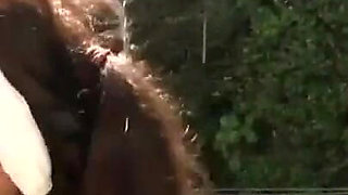 Outdoor smoking and nasty anal fuck