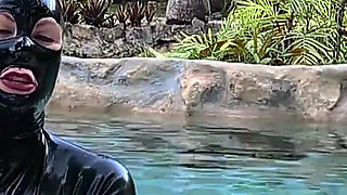 Worship Your Rubber Goddess by the Pool