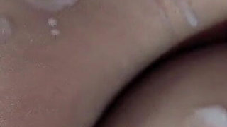 A Quick Handjob and Cum on Nylon