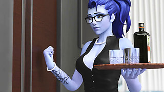 Widowmaker First Time Job as Secretary Fuck with Her Boss 3D Overwatch Porn