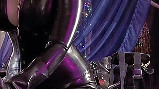 Eva Latex Dominate Rubber Slave Femdom Gloves Handjob Heels Catsuit Slave Pvc Hot MILF Big Ass