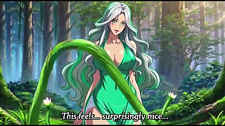 Sensual Forest Fantasy Vines Squeeze Her Big Boobs and Hips