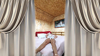 Hot Housewife Lukerya on a Large Bed