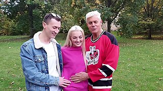 Throats stuffed and pulsing in wild threesomes