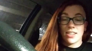 Risky Parking Garage Clit Rubbing Car Masturbation