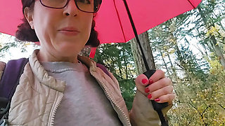 Desperate Nerdy MILF with Glasses Peeing Outdoors - Big Ass Amateur Pissing in Two Toilets Solo