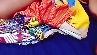 Sensual dance and striptease of an African girl