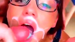 Finnish Cumslut JenKowski Bukkake