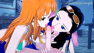 Anime one piece, luffy x nami, luffy