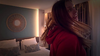 Student Fucks Her Mature Stepfather! From the Car to Private Room.