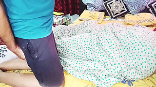 Husband and Wife Enjoying the Evening of Winter