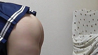 Boobs in Too Short Student Uniform. Thighs and Legs in Mini Skirt. Wedgie Thong Panties. Japanese Girl's Sultry Cleaning Room