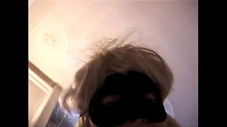 Sexy Amateur Masked MILF Sensually Touches Tits and Pussy