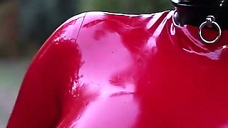 Halloween Special: Red Rubber Devil Playing with Rubber Bound Sub