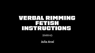 Julia Ann Verbal Rimming Fetish Instructions