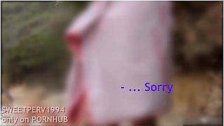 Handjob By Real Teen Stranger On The Beach After Dick Flashing! Towel Drops, Shows Big Cock! Cumshot