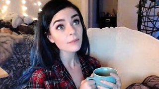 Slutty ponytailed brunette amateur British teen babe Lacey