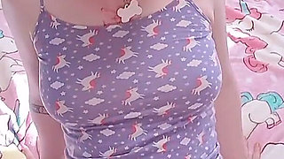 Barely Legal 18 Yeras Old Girl Plaing with Her Young Bald Pussy to Orgasm