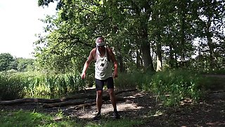 Big-Butted Lesbians Pee Outdoors