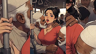 Indian Slutty Babes Degraded & Ravaged by Ugly Fat Dirty Old Men in the Bus - Part 1
