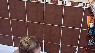 My Chubby Wife’s Shower Routine - Shaving & Feeling Fresh