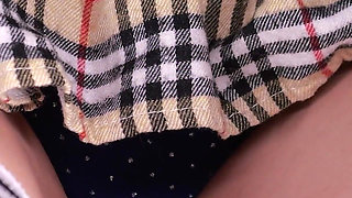 94- a Cute Student Spreads Her Legs, and You're Peeking up Her Skirt!