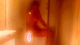 Sexy blonde chick solo masturbation with dildo