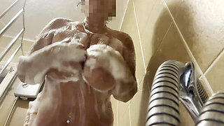 BBW Nude Shower. Soapy Tits & Cunt