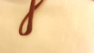 Fed cum from her creampied ass