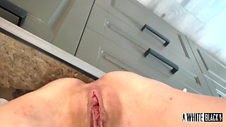 Real cheating! A married MILF films a video for her husband while a stranger fucks her in both holes