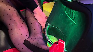 Maitresse Madelines solo foot fetish POV
