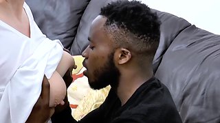 Old Blonde Granny Fucks And Sucks Hung Black Stud