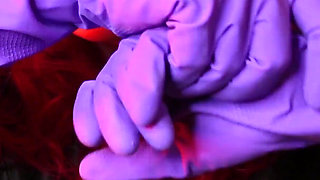 ASMR sounding: kitchen rubber gloves fetish