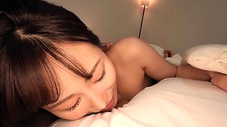 Amateur Asian College Teen Gives Blowjob