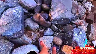 Beach Fantasy - Blonde & Brunette (pov)