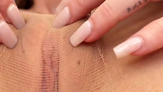 Czech Girl Olivia Sparkle Sheer Pantyhose and High Heels Solo