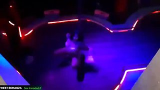 Stripper Geraldine Blowjob in Deejay Booth - Deep Throat Cock Sucking