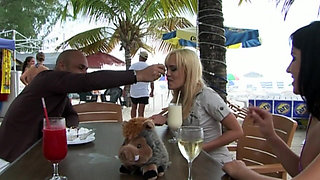 Mature Blonde Devours Throbbing Cock in Outdoor Paradise