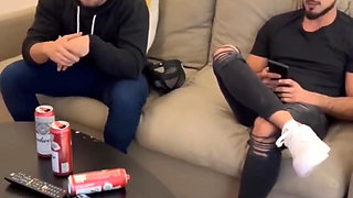 Cum for Me! Two Straight Friends Ordered Food Delivery and Pay Me with Their Dicks and Milk