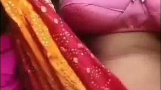 Indian Bhabhi Demonstrates Her Huge Bra-stuffers
