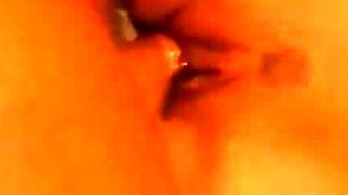 Schoolgirl brunette doggystyle and blowjob