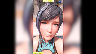 Dead or Alive DOA Girl - Reika Movie Normal Remix WM (No sound) By LazyProcrast Animation 3D Hentai