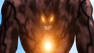 Wide eyed anime teen sucking dick