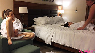 First I Fuck My GF and Then Her Friend - Cum Inside Their Pussies