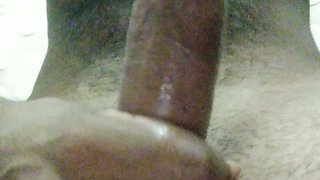 Indian Amateur Solo - Live Stroking Session with Big Penis in the Bathroom