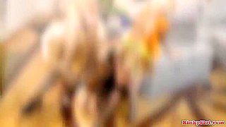 Flirtatious Dames Surrender To Their Bouncy Dude In A Ffm Mating - Blond Hair Lady