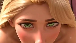 Rapunzel fucked hard till she cums.
